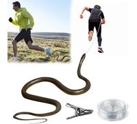 Snake-shaped novelty toy with string and clips, fake snake prank suitable for adults, April Fool's prank set, rubber snake toy, rubber snake prank set, clip-on snake prank, snake on a string prank