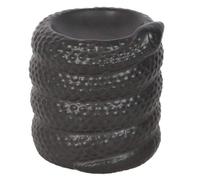 Snake-Shaped Oil Burner & Wax Warmer - Unique Coiled Black Design, Fragrance Diffuser for Essential Oils & Wax Melts, Stylish Home Decor for Relaxing Ambiance & Aromatherapy