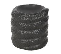 Snake-Shaped Oil Burner & Wax Warmer - Unique Coiled Black Design, Fragrance Diffuser for Essential Oils & Wax Melts, Stylish Home Decor for Relaxing Ambiance & Aromatherapy