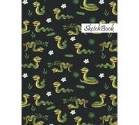 Snake Sketchbook: Snake Blank Page Sketchbook To Write Notes, Notepad, To Do Lists, Sketching, Snake Pattern Sketch Drawing Design