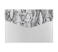 Snake Skin Black and White Portable File Organizer with Multiple Pockets, Accordion Expanding Folder for Desk Supplies