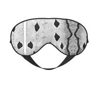 Snake Skin Black and White Print Sleep Mask Silk Eye Cover Soft Satin Blindfold Elastic Strap Night Eyeshade Travel Nap for Women Men