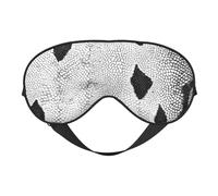 Snake Skin Black and White Print Sleep Mask Silk Eye Cover Soft Satin Blindfold Elastic Strap Night Eyeshade Travel Nap for Women Men