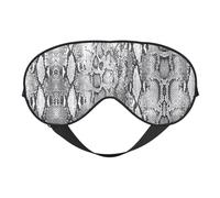 Snake Skin Black and White Sleep Eye Mas Updated Design Light Blocking Night Eye Blinder Men Women Shift Work Travel