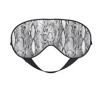 Snake Skin Black and White Soft Sleep Mask Adjustable Strap Light Blocking Reversible Comfortable Night Mask