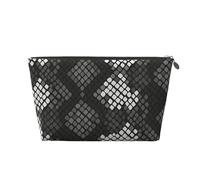Snake Skin Black Grey White, Toiletry Pouch Makeup Bag Cosmetic Bag Portable Travel Toiletry Bag