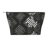 Snake Skin Black Grey White, Toiletry Pouch Makeup Bag Cosmetic Bag Portable Travel Toiletry Bag