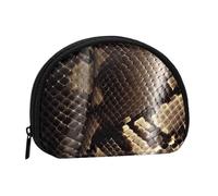 Snake Skin Coin Purse, Mini Wallet for Women Men Gifts Change Bag with Zipper Shell Shaped Small Coin Bag Travel Organizer Change Storage Pouch for Cash, Cards, Keys, Lipstick