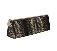 Snake Skin Leather Pencil Case Large Capacity Pencil Pouch Pencilbag Pouch with Zipper Pen Holder