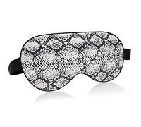 Snake Skin Pink White Black Animal Texture Eye Masks Cover Blocks Light Sleep Mask Shade Cover Blindfold Relaxing Eyeshade Cover with Adjustable Head Strap for Men Women Kids