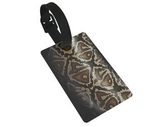 Snake Skin Print Luggage Tags Quick Install Airplane Travel Essentials for Suitcases Durable PVC Bag Tag
