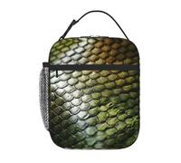Snake Skin Print Lunch Bag for Office Work Picnic Insulated Lunch Box Reusable Lunchbox Bag for Adults