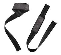 Snake Skin Print Style Back of Dark Grey Wrist Bands and Lifting Straps 26" Power Workouts Deadlift Straps for Women for Workout, Gym, Powerlifting, Bodybuilding