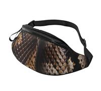 Snake Skin Printed Personalized Waist Bag, Lightweight and Versatile Crossbody Bag for Everyday and Outdoor Adventures
