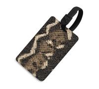 Snake Skin Python Funny Luggage Tag Identifiers Travel Bag Tags with Name ID Label for Suitcase Backpack