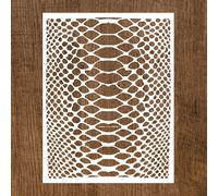 Snake Skin Stencil | Reusable Reptile Snake Print Camo Camouflage Snake Skin Stencils for Painting on Wood, Glass, Wall, Walls, Canvas, Glassware | Snake Scale Snakeskin Stencil Template (8.5"x 11")