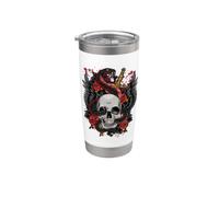 Snake Skull & Dagger Vintage Traditional Tattoo Stainless Steel Insulated Tumbler