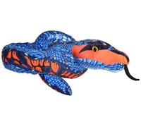 Wild Republic Snake Plush, Stuffed Animal, Plush Toy, Kids Gifts, Pet Snake, Blue Orange, 54 Inches