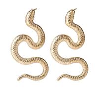 Snake Studs Earrings, Alloy Snake Dangle Earrings Gold Serpent Earrings Fashionable Medusa Accessories Halloween Earrings for Woman
