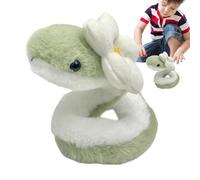 Snake Stuffed Animal - Cute 15.75in Plush Little Green Snake - Wrap-Around Table Decoration, Soft Cuddly Hugger Toy for Boys, Girls, Kids & Adults