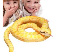 Snake Stuffed Animal - Extra Long Snake, Realistic Snakes Stuffy | Big Plush Toy Reptile Simulation, Soft Cuddly Snakes for Kids todlers Boys Girls, Bedroom Playroom Zoo Wildlife Gift