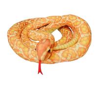 Snake Stuffed Animal, Giant Plush Snake Soft Toy, Anaconda Fake Snake Cuddly Doll, Snake Pillow Doll Toys, Long Python Pillow Ornament Tricky Prank Props for Halloween April Fools Day (Braun,310cm)