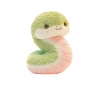 Snake Stuffed Animal - Soft Kids Pillow Toy, Cute Decor Accent,9.8 Inch Cartoon Plush Serpent Doll | Playful Cushion Gift Scenario Sofa Bedroom Car Display Joy Family Home Styling Fun Smile