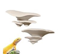 Snake Terrarium Decoration, 3D Self-Adhesive Terrarium Accessories, Pack of 2 Plants Reptile House Decorations - For Frogs, Lizards, Barbecues, Beetles, Snakes, Spiders, Bearded Dragons, Peace and