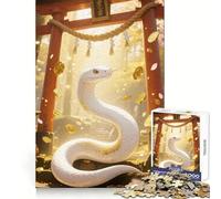 Snake Torii Gate 1000 Piece Jigsaw Puzzles for Adults Teenagers Solid Logic Toy Quiet Fun Precision Cut Santa Wish Pick (50x75cm)