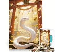 Snake Torii Gate Jigsaw Puzzles for Adults1000 Pieces Memory Boost Together Fun Image Assembly Art Collectible (38x26cm)