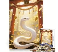 Snake Torii Gate Jigsaw Puzzles for Adults1000 Pieces Memory Boost Together Fun Image Assembly Art Collectible (38x26cm)