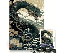 Snake Ukiyo E Japan China 1000 Piece Jigsaw Puzzles for Adults Jigsaw Mind Play Home Pastime Clean Edge Lovely Present (50x75cm)