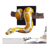 Snake Wall Decor - 3D Realistic Gothic Resin Figurine with Branch, Gothic Snake Decor | For Home Bedroom Living Room Outdoor Bathroom Indoor Office Patio Garden Apartment