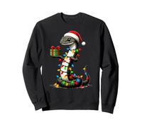 Snake Wearing Santa Hat Holding A Cute Present Box Xmas Boys Sweatshirt
