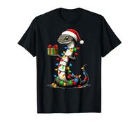 Snake Wearing Santa Hat Holding A Cute Present Box Xmas Boys T-Shirt