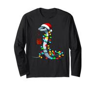Snake Wearing Santa Hat Holding A Present Box Boys Cute Xmas Long Sleeve T-Shirt