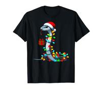 Snake Wearing Santa Hat Holding A Present Box Boys Cute Xmas T-Shirt
