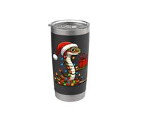 Snake Wearing Santa Hat Holding A Present Box Cute Boys Xmas Stainless Steel Insulated Tumbler