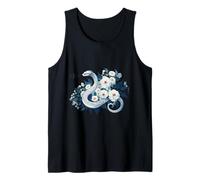 Snake White Flowers Animal Love Floral Magic Tank Top