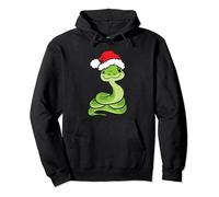 Snake With Santa Hat Cute Snake Lover Christmas Snake Pullover Hoodie