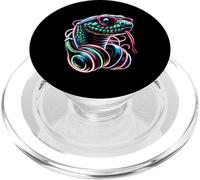 Snake With Sunglasses And DJ Headphones PopSockets PopGrip for MagSafe