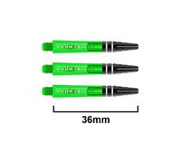 RED DRAGON Peter Wright Snakebite Nitrotech Short Green Stems - 2 sets per pack (6 stems in total)