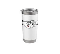 Snakebite Traditional Tattoo Flash Black Stainless Steel Insulated Tumbler
