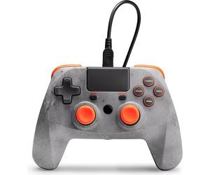 snakebyte PS4 GAME:PAD 4 S Wireless Bluetooth - Rock Edition - Grey/Orange - Compatible with all Playstation 4 Models (PS4)