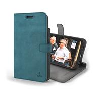 Snakehive Leather Wallet for iPhone 13 | Genuine Leather Wallet Phone Case with Card Holder | Flip Folio Case/Cover with Stand | Compatible with iPhone 13 | (Teal)