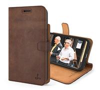 Snakehive Leather Wallet for iPhone 13 Mini || Genuine Leather Wallet Phone Case || Real Leather with Viewing Stand & 3 Card Holder || Flip Folio Cover with Card Slot (Brown)