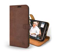 Snakehive Leather Wallet for iPhone 14 Pro | Genuine Leather Wallet Phone Case with Card Holder | Flip Folio Case/Cover with Stand | Compatible with iPhone 14 Pro | (Brown)