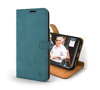 Snakehive Leather Wallet for iPhone 14 Pro | Genuine Leather Wallet Phone Case with Card Holder | Flip Folio Case/Cover with Stand | Compatible with iPhone 14 Pro | (Teal)