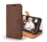 Snakehive Leather Wallet for iPhone 14 Pro Max | Genuine Leather Wallet Phone Case with Card Holder | Flip Folio Case/Cover with Stand | Compatible with iPhone 14 Pro Max | (Brown)