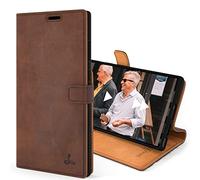 Snakehive Leather Wallet for Samsung Galaxy S22 Ultra 5G | Genuine Leather Wallet Phone Case with Card Holder | Flip Folio Case/Cover with Stand | Compatible with Samsung Galaxy S22 Ultra | (Brown)